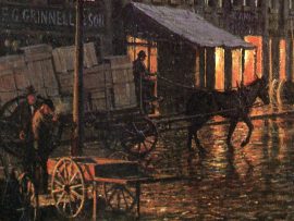 John Stobart - Maiden Lane, New York in 1800