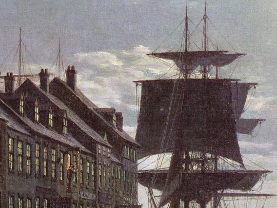 John Stobart - Maiden Lane, New York in 1800 - Scrimshaw Gallery