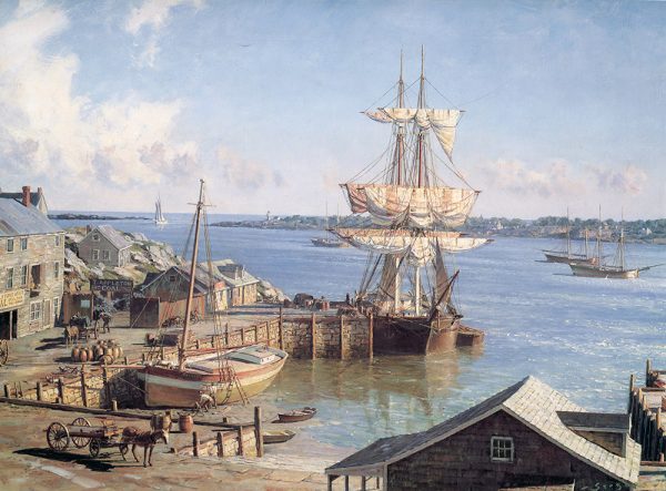 John Stobart - Marblehead: Appleton's Wharf in 1850