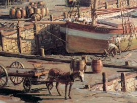 John Stobart - Marblehead: Appleton's Wharf in 1850