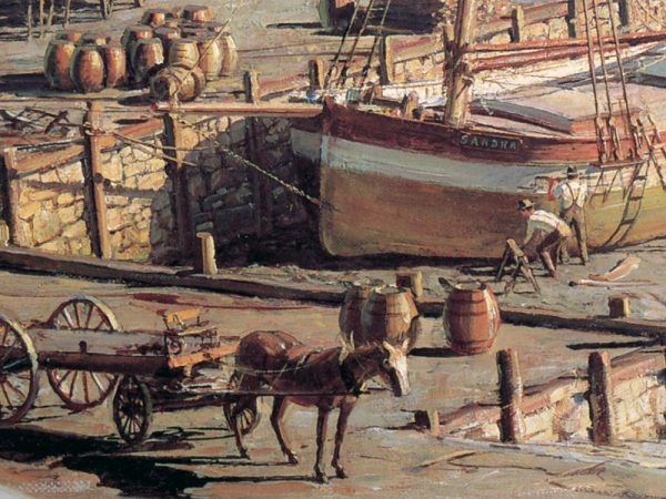 John Stobart - Marblehead: Appleton's Wharf in 1850