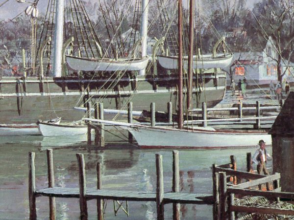 John Stobart - Mystic Seaport: The "Charles W. Morgan" at Chubb's Wharf