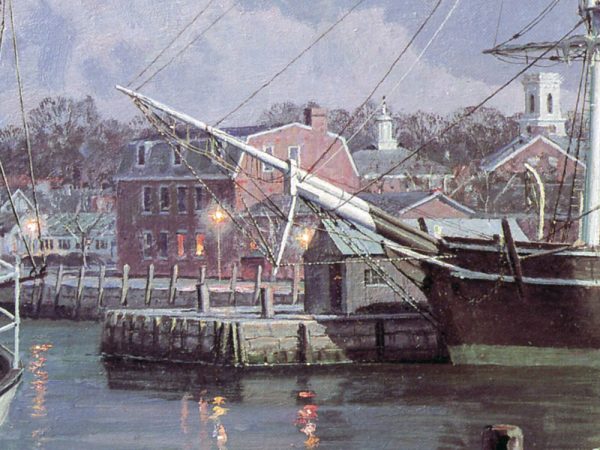 John Stobart - Mystic Seaport: The "Charles W. Morgan" at Chubb's Wharf