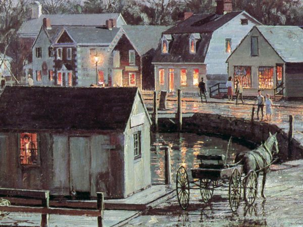 John Stobart - Mystic Seaport: The "Charles W. Morgan" at Chubb's Wharf