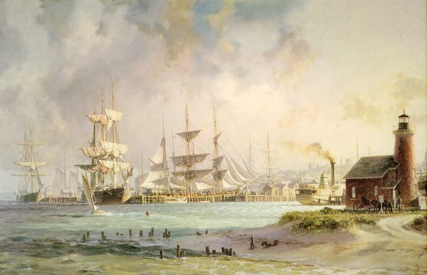 John Stobart - Nantucket: The Celebrated Whaling Port in 1835