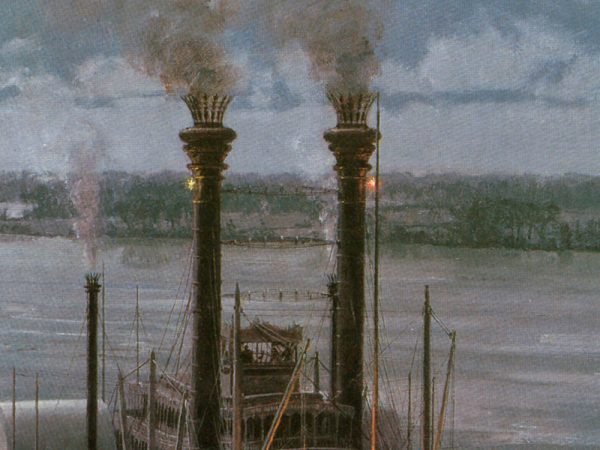 John Stobart - Natchez: The "Robert E. Lee" Arriving at Natchez