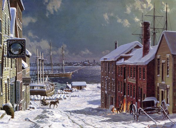 John Stobart - New Bedford: The View Across to Fairhaven from Centre Street In 1884