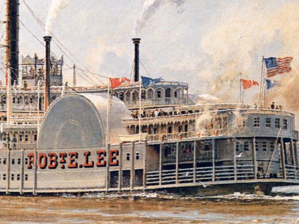 John Stobart - New Orleans: The "Rob't E. Lee" Leaving the Crescent City
