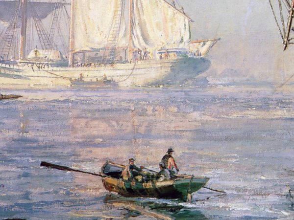 John Stobart - New York: _Henry B. Hyde" leaving the East River 1886
