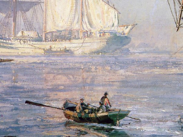 John Stobart - New York: _Henry B. Hyde" leaving the East River 1886