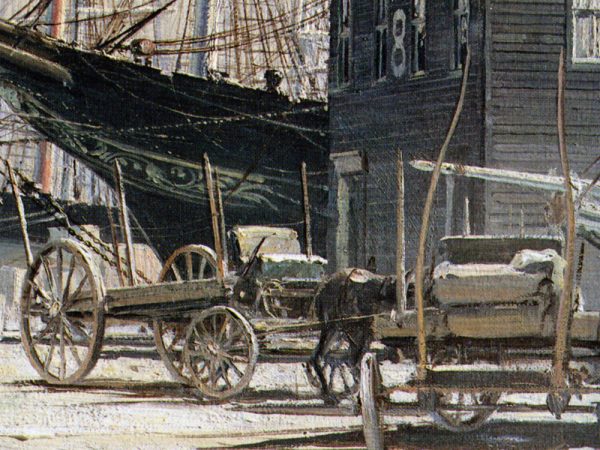 John Stobart - New York: The Foot of South Street in 1876