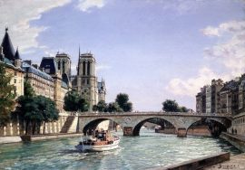 John Stobart - Paris: Notre Dame and Pont St. Michel