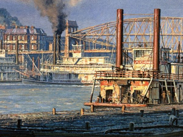 John Stobart - Pittsburgh: The Monongahela Waterfront in 1900