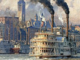 John Stobart - Pittsburgh: The Monongahela Waterfront in 1900