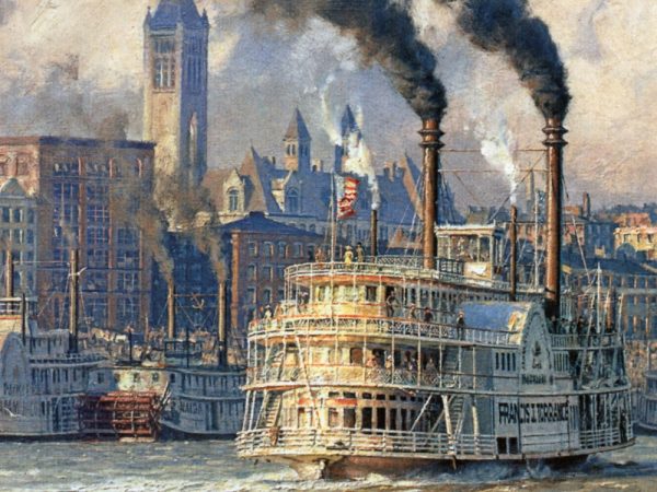 John Stobart - Pittsburgh: The Monongahela Waterfront in 1900