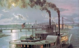 John Stobart - Pittsburgh: The Stern Wheel Packet 