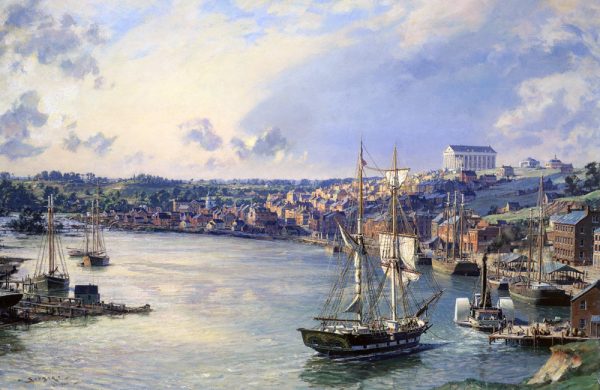 John Stobart - Richmond: A View of the City from the Banks of the James River