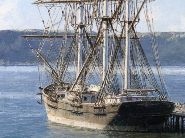 John Stobart - San Diego: A View of Point Loma from Santa Fe Wharf