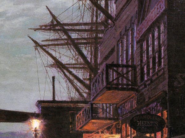 John Stobart - San Francisco: Vallejo Street Wharf in 1863