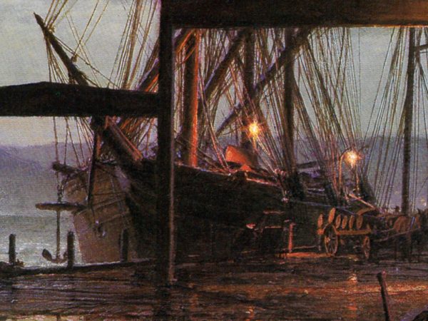 John Stobart - San Francisco: Vallejo Street Wharf in 1863