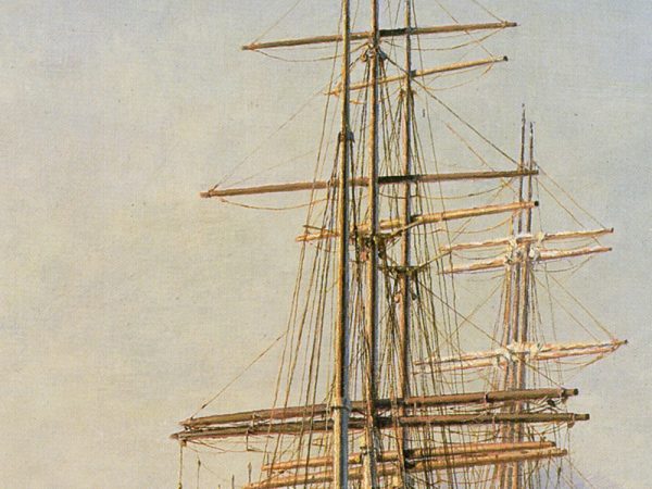 John Stobart - San Pedro: The Bark "Vidette" Towing Into Port at Sunrise