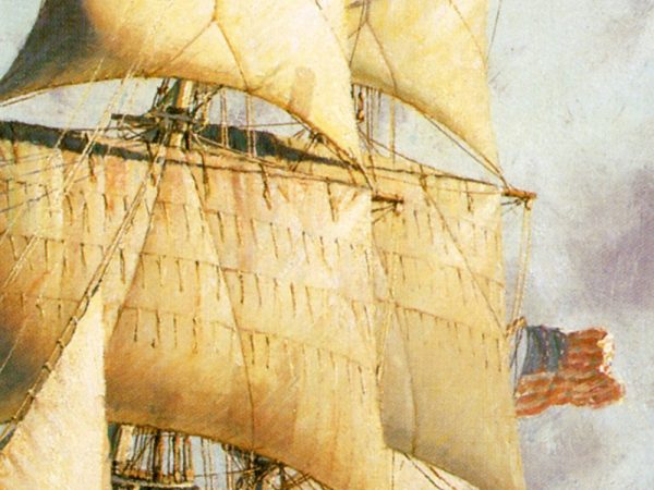 John Stobart - Santa Barbara: The Brig "Pilgrim" Leaving for Monterey