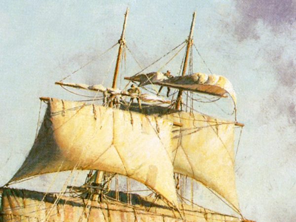 John Stobart - Santa Barbara: The Brig "Pilgrim" Leaving for Monterey