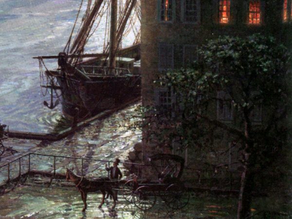 John Stobart - Savannah: A Moonlight Departure, Viewed from Factor's Walk