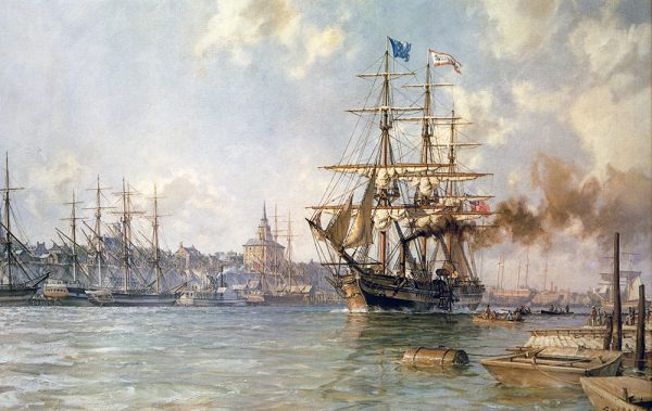 John Stobart - Savannah: First Transatlantic Steamship Leaving Port