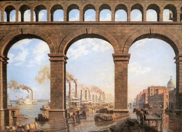 John Stobart - St. Louis: View Through the Arches of the Eads Bridge
