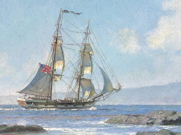 John Stobart - The Brig "Pilgrim" Entering Monterey Bay in 1835