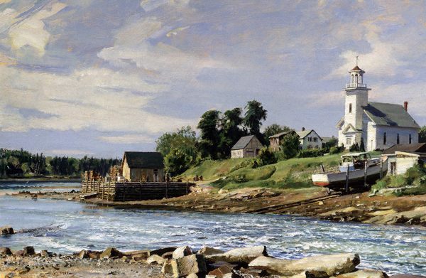 John Stobart - The Reversing Falls on Maine's Weskeag River