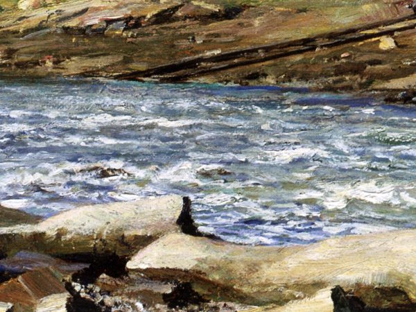 John Stobart - The Reversing Falls on Maine's Weskeag River
