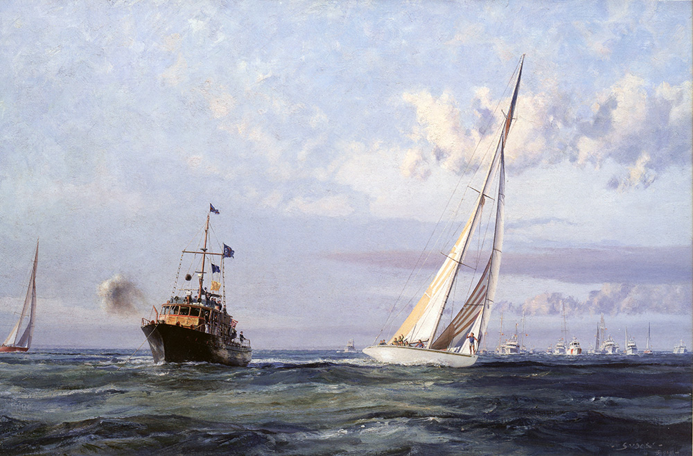 John Stobart - Triumph in America: The "Australia II" Winning America's Cup in 1983