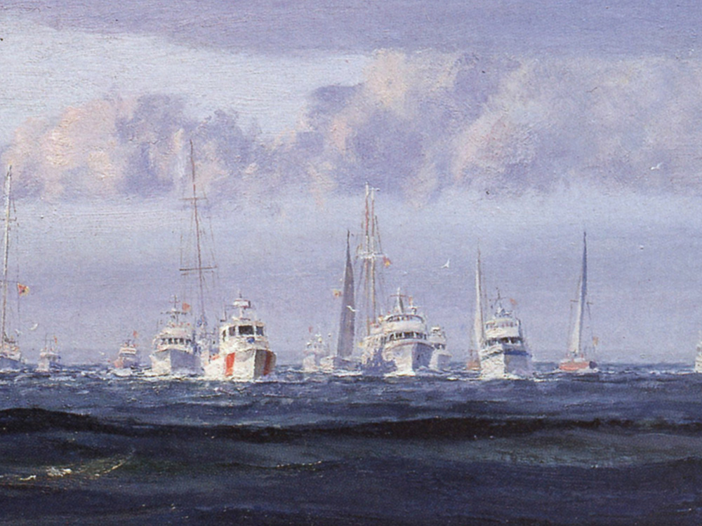 John Stobart - Triumph in America: The "Australia II" Winning America's Cup in 1983