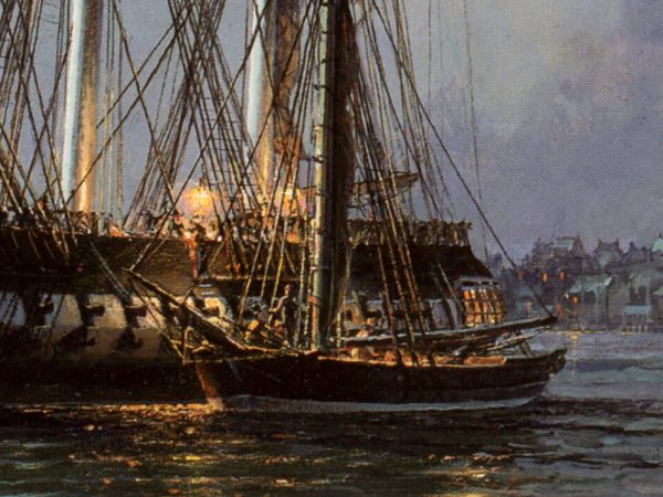 John Stobart - U.S.S. Constitution: Preparing To Sail on the Ebb Tide