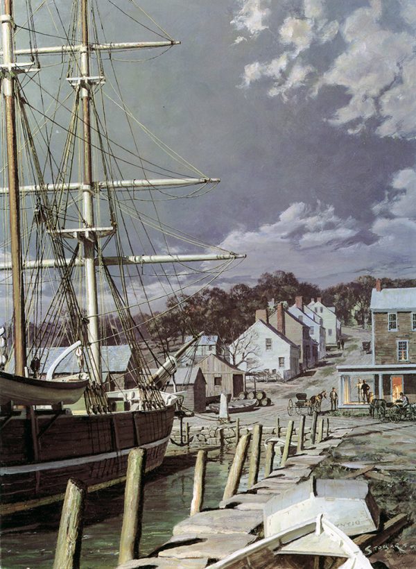 John Stobart - Westport Point: The Whaling Brig "Kate Cory"