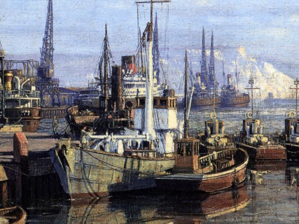 John Stobart - Weymouth Harbour: The Inner Harbour of One of England's Channel Ports in 1954