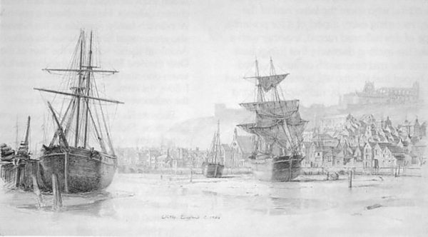 John Stobart - The Inner Harbour of Whitby, England, c.1880