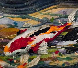 Beki Killorin Original Watercolor - Colorful Koi