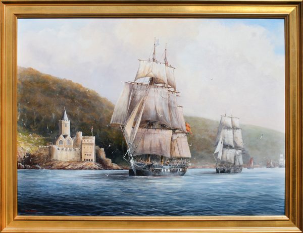 Paul Deacon Original Oil Painting - St. Philip Leaving Dartmouth