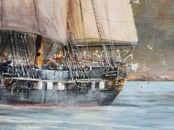 Paul Deacon Original Oil Painting - St. Philip Leaving Dartmouth