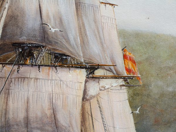 Paul Deacon Original Oil Painting - St. Philip Leaving Dartmouth