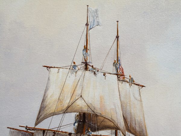 Paul Deacon Original Oil Painting - St. Philip Leaving Dartmouth