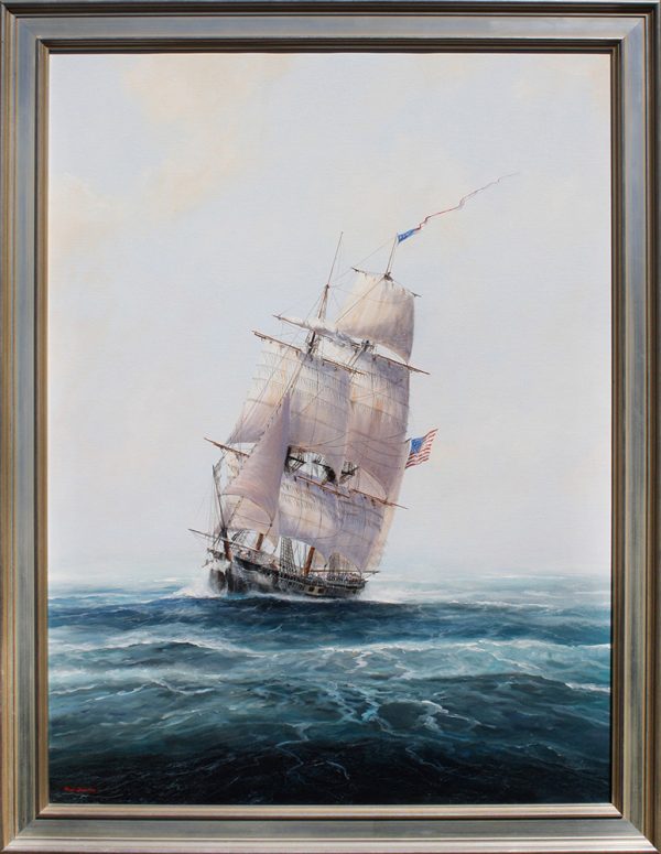 Paul Deacon Original Oil Painting - US Brig 'Argus'