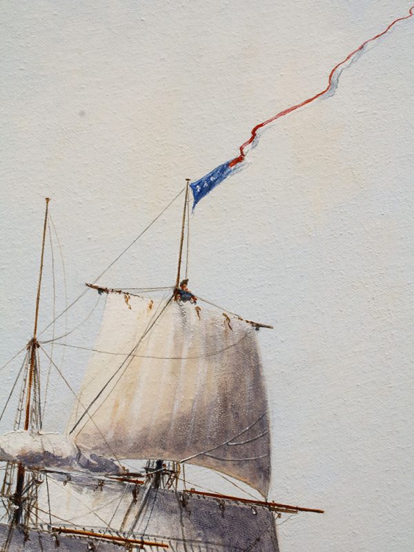 Paul Deacon Original Oil Painting - US Brig 'Argus'