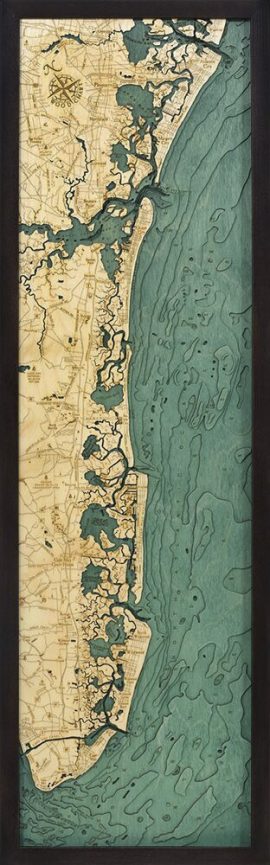 Bathymetric Map New Jersey South Shore