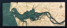 Bathymetric Map Columbia River Mouth, Oregon and Washington