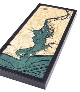 Bathymetric Map Columbia River Mouth, Oregon and Washington