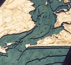 Bathymetric Map Columbia River Mouth, Oregon and Washington